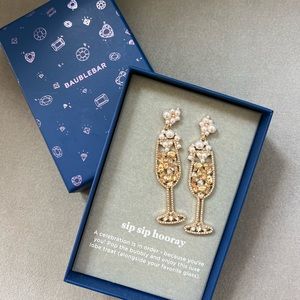 Baublebar champagne glass earrings